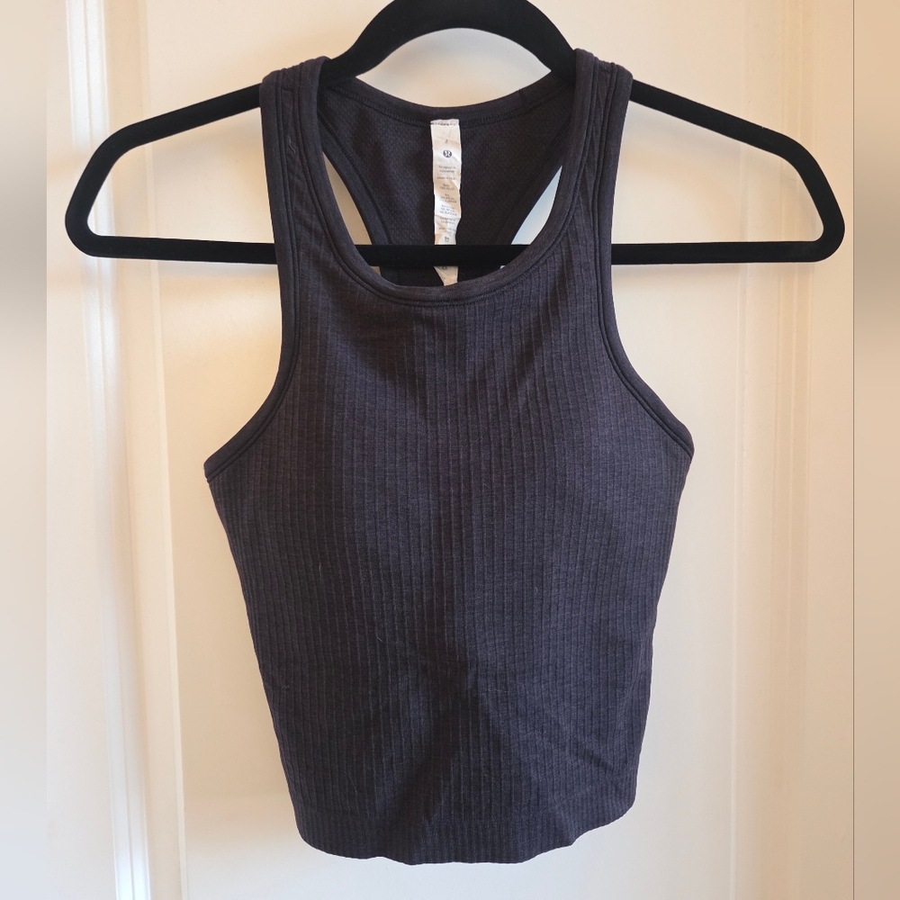 Lululemon athletica Charcoal Ribbed Tank Top